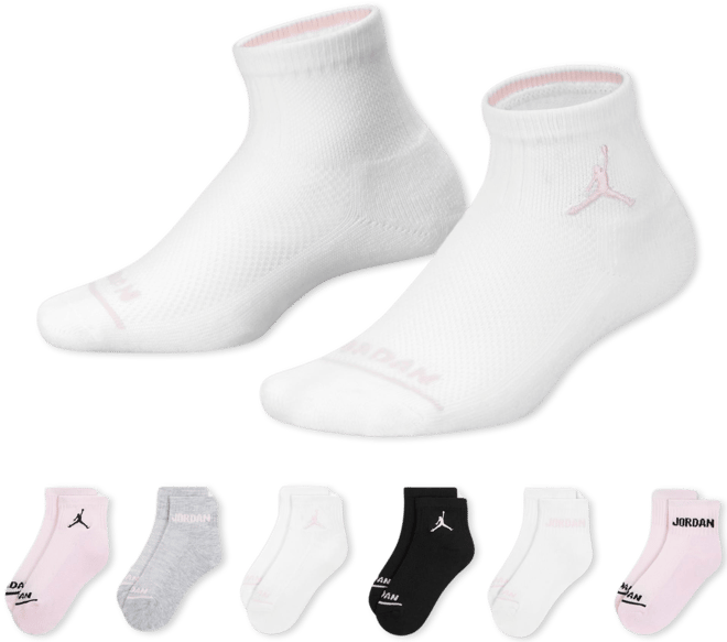 Jordan Calcetines al tobillo Legend para niños talla grande (6 pares)
