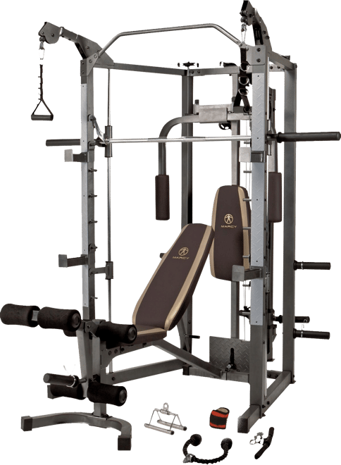 Marcy Pro Smith Machine Weight Bench Home Gym Total Body Workout Training  System : Target