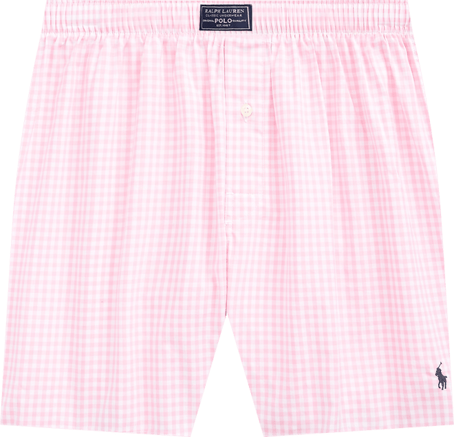 Men's Plaid Single-Button Fly Boxers