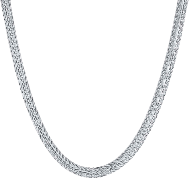 Fine Silver-Plated Woven Necklace