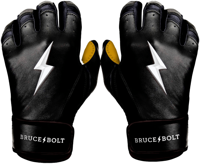 BRUCE BOLT Men's Original Series Short Cuff Batting Gloves