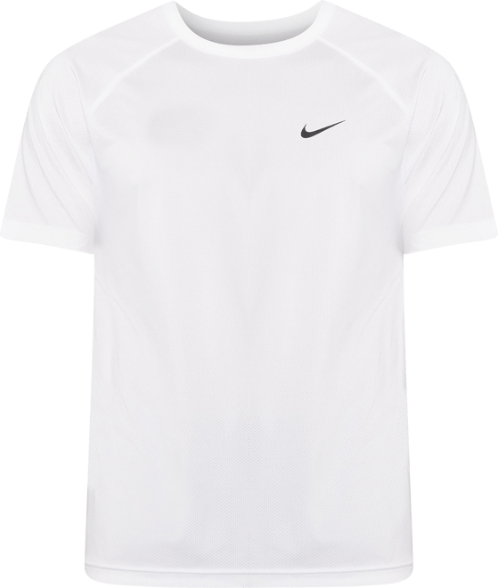 ★Nike★ Dry Fit Fitness T-Shirt M White Black DX0990100 DX0 Nike Men's Dri-FIT Ready Short-Sleeve Fitness Top - White