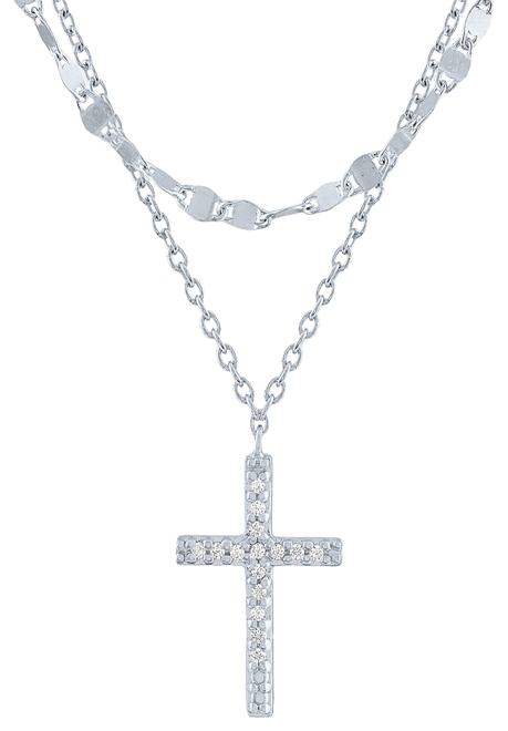 Lot of 2 2024 silver cross necklaces reserved