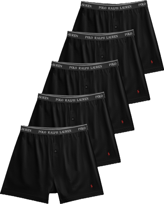 Polo Ralph Lauren Men's 5-Pack Classic-Fit Cotton Knit Boxers - Macy's