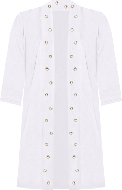 Women's Grommet-Trim Duster Open Front Cardigan Top