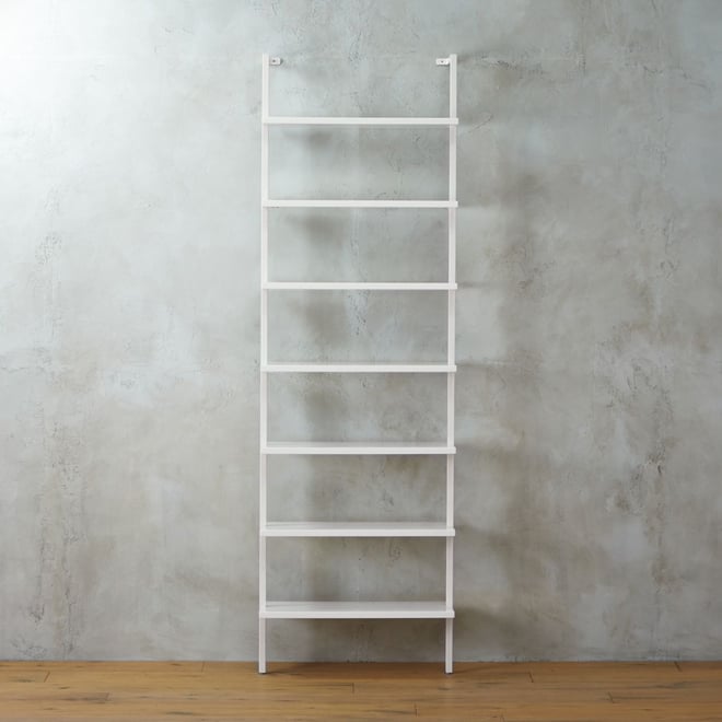 Ladder shelf deals with drawer white