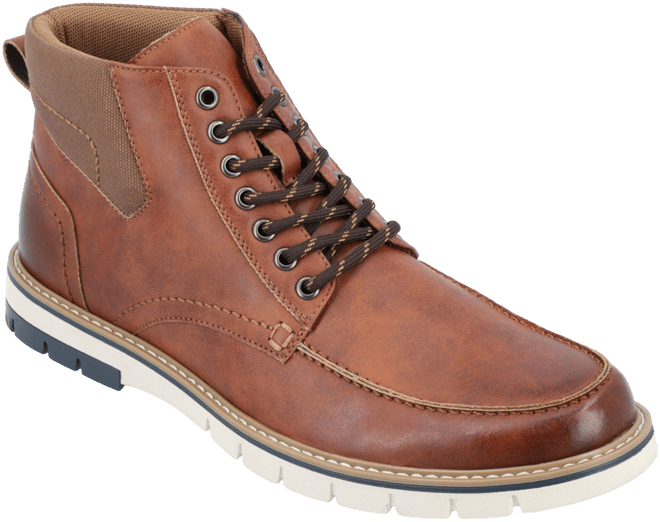 Vance Co. Men s Dalvin Tru Comfort Foam Lace Up Moc Toe Ankle Boot Macy s