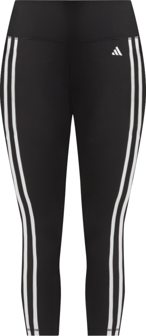 adidas,Essentials 3-Stripes Leggings (Plus Size),black/white,1X