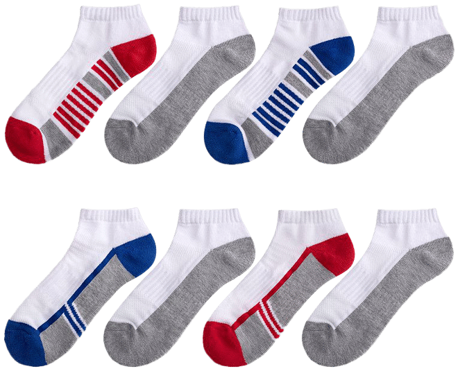 Boys Tek Gear® Cushioned 8-pack Performance No-Show Socks