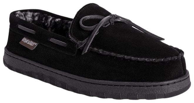 Mens moccasin slippers store black