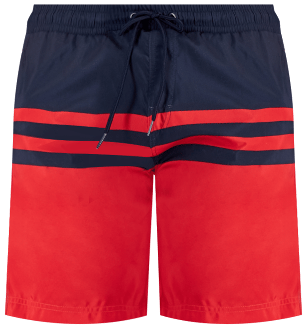 Men's Quick-Dry Performance Colorblocked Stripe 7" Swim Trunks, Created for Macy's