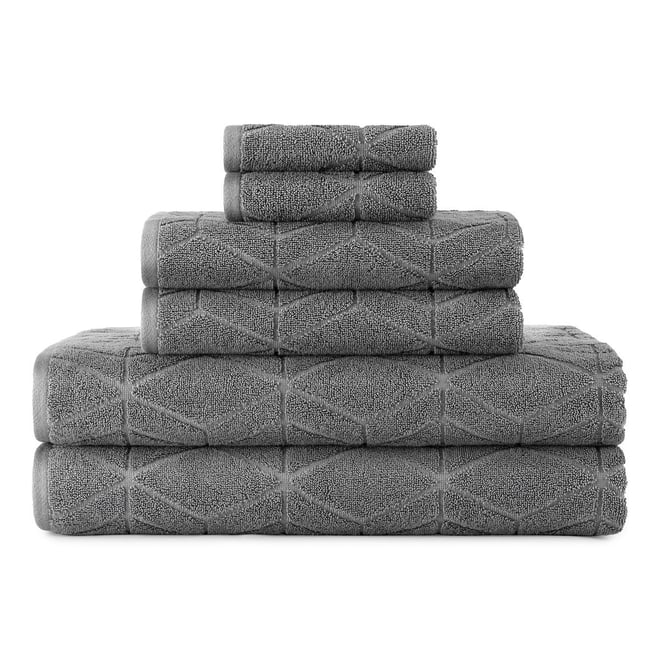 Fieldcrest Heritage Oversized Spa Bath Towel | Gray | One Size | Bath Towels Bath Sheets