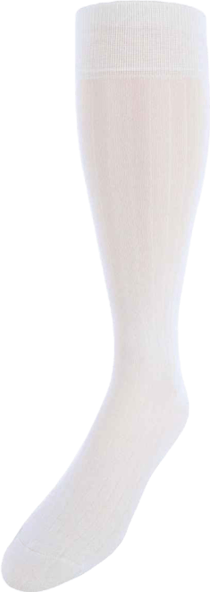 Men's Jasper Mercerized Cotton Ribbed Mid-Calf Solid Color Socks