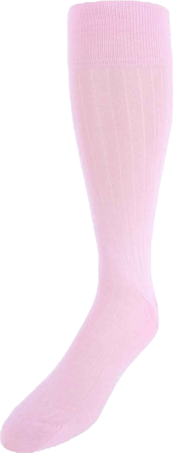 Men's Jasper Mercerized Cotton Ribbed Mid-Calf Solid Color Socks