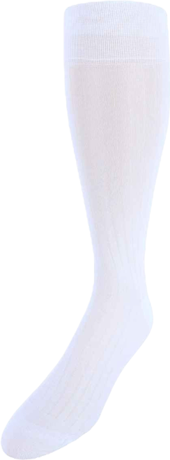 Men's Jasper Mercerized Cotton Ribbed Mid-Calf Solid Color Socks