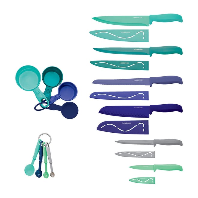 Farberware 6-piece Multi-Color Stick-Resistant Chef Knife Set
