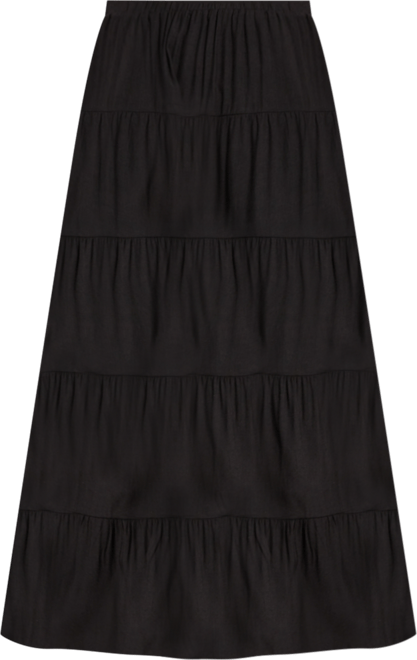Women's Pull-On Tiered Maxi Skirt