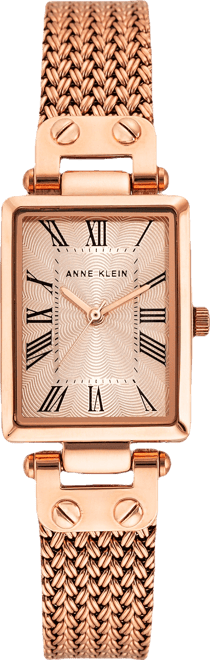 Women's Three Hand Quartz Rose Gold-tone Stainless Steel Band Watch, 21.5mm