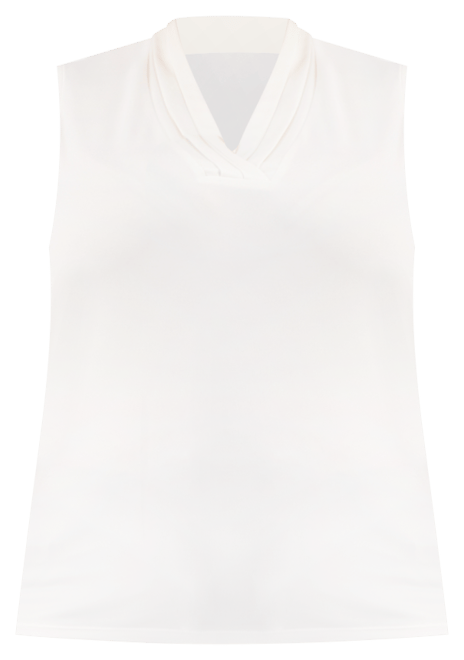 Plus Size Sleeveless Pleated V-Neck Top