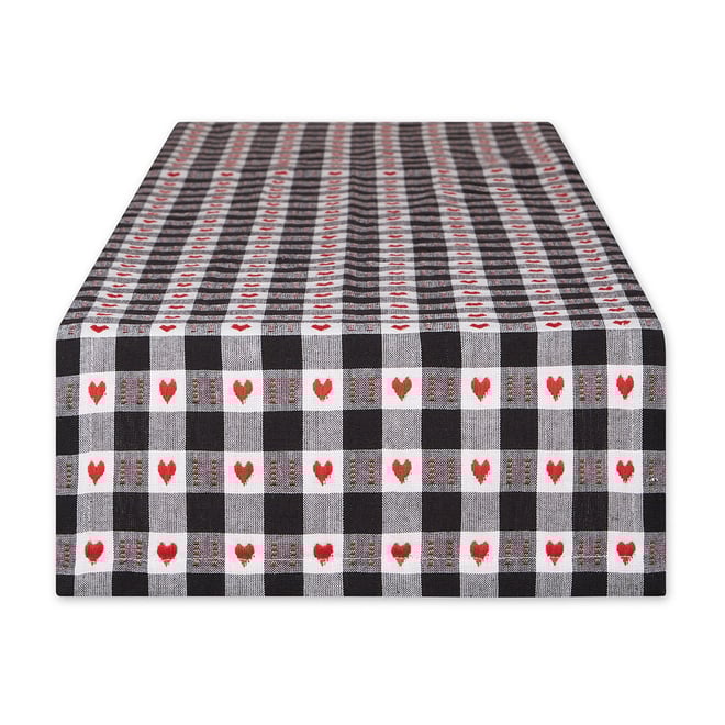 Design Imports Hearts Dobby Check Table Runner, Color Multi JCPenney