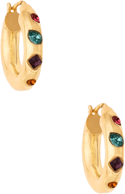 Lively Rainbow Hoop Earrings