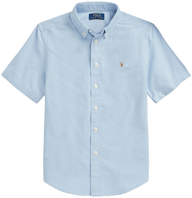 Polo Ralph Lauren Boys' 8-20 Cotton Oxford Short-Sleeve Shirt - Macy's