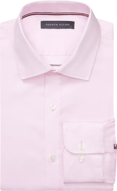 Men's Th Flex Slim Fit Wrinkle Free Stretch Twill Dress Shirt