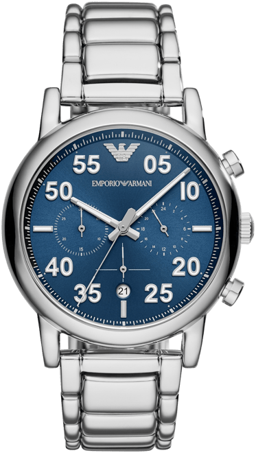 Men's Chronograph Stainless Steel Bracelet Watch 43mm