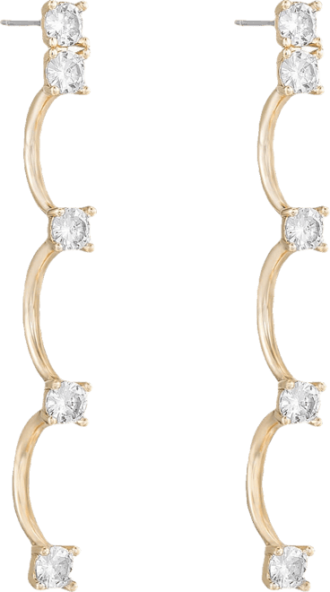 Scalloped 18K Gold Plated Drop Earrings