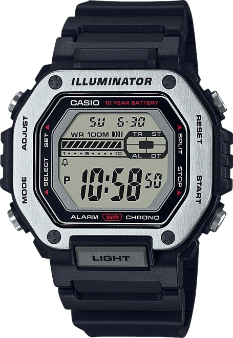 Men's Digital Black Resin Watch 47.2mm, MWD110H-1AV