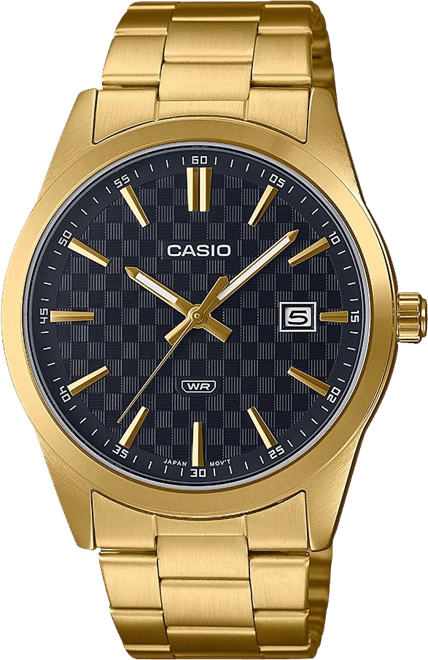Men's Three-Hand Gold-Tone Stainless Steel Watch 41mm, MTPVD03G-1A