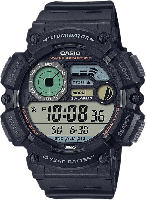 Men's Digital Black Resin Watch 50.1mm, WS1500H-1AV