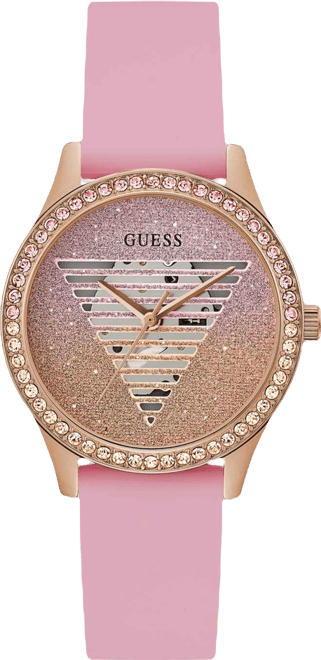 Women's Analog Pink Silicone Watch 38mm