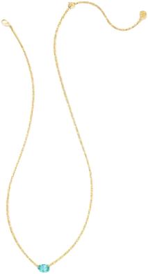 Single Stone 16" Adjustable Pendant Necklace