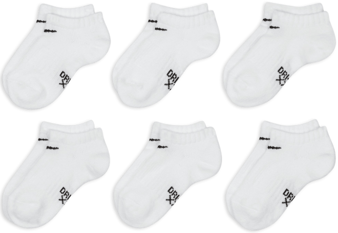 Nike Dri-FIT Performance Basics Calcetines invisibles para niños talla grande (6 pares)