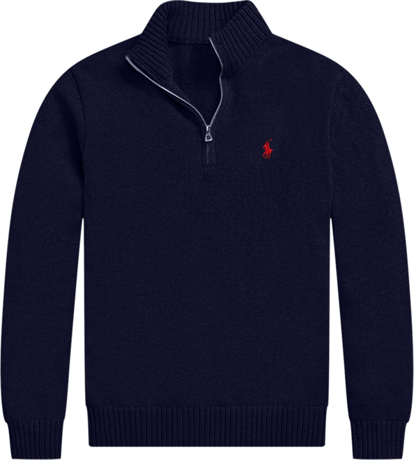 Men's Cotton Quarter-Zip Sweater