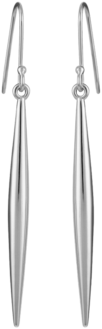 Silver-Tone Linear Spear Drop Earrings