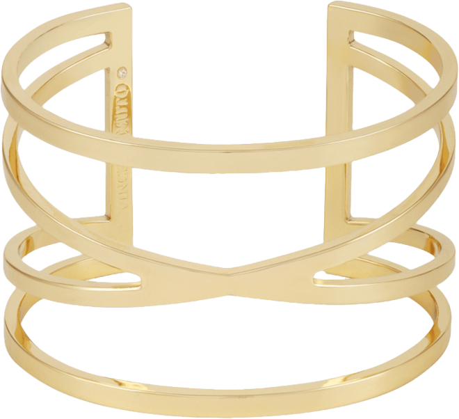 Gold-Tone Twisted Double Cuff Bracelet