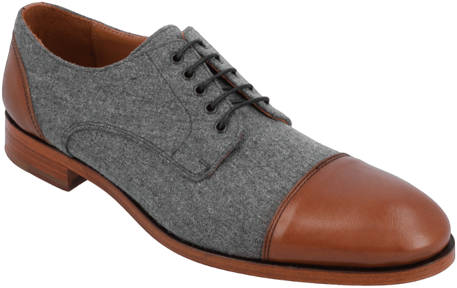 Men's Jack Handcrafted Leather, Velvet and Wool Dress Shoes