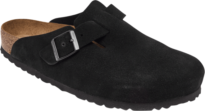 Men's Boston Soft Footbed Suede Leather Clogs from Finish Line