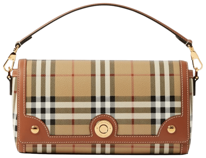 バッグ Burberry Handbag Rank B Burberry Check & Leather Top Handle Shoulder Bag
