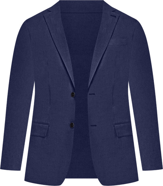 Solid Navy Silk Sport Jacket