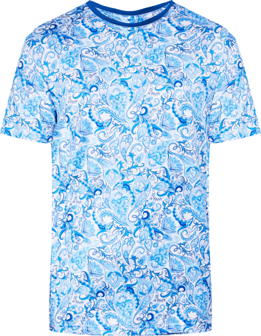 Men's Regular-Fit Paisley Performance T-Shirt