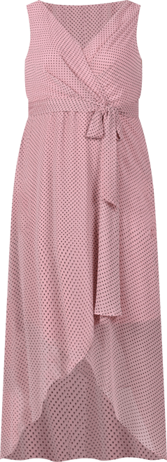 Plus Size Sleeveless Wrap Chiffon Dress