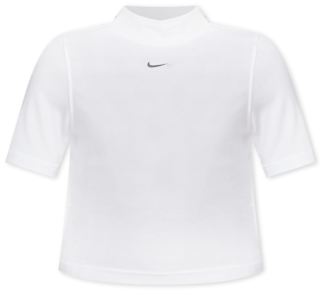 Nike Sportswear Essentials Women's Ribbed Mock-Neck Short-Sleeve Top.