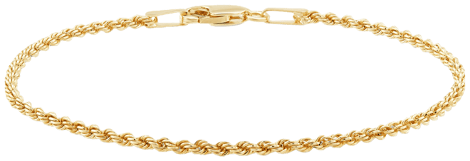 Children's Glitter Rope Bracelet in 14k Yellow Gold
