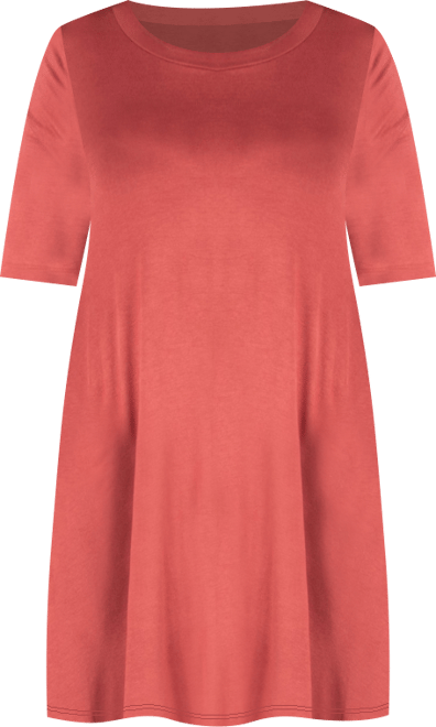 Plus Size Knee Length Pocket T-shirt Dress