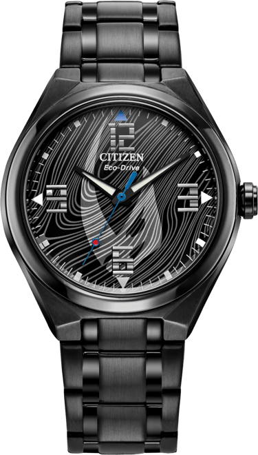 Eco-Drive Men's Star Wars Mandalorian Black Stainless Steel Bracelet Watch 42mm