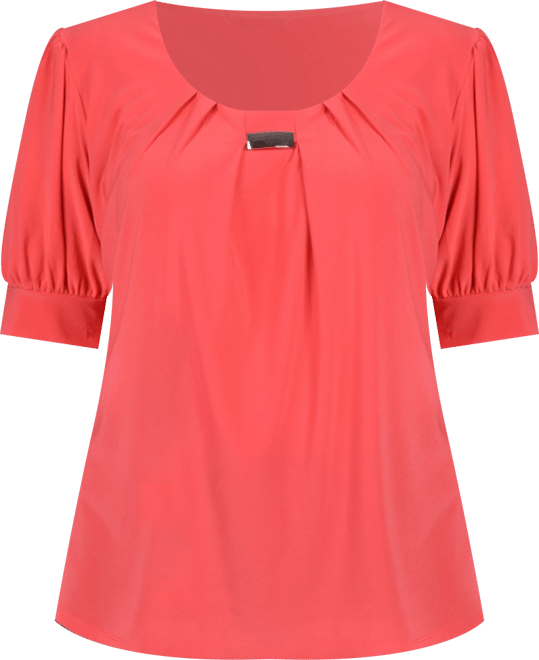 Petite Short Sleeve Balloon Sleeve Top