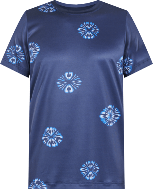 Men's Slim-Fit Abstract Floral Performance T-Shirt